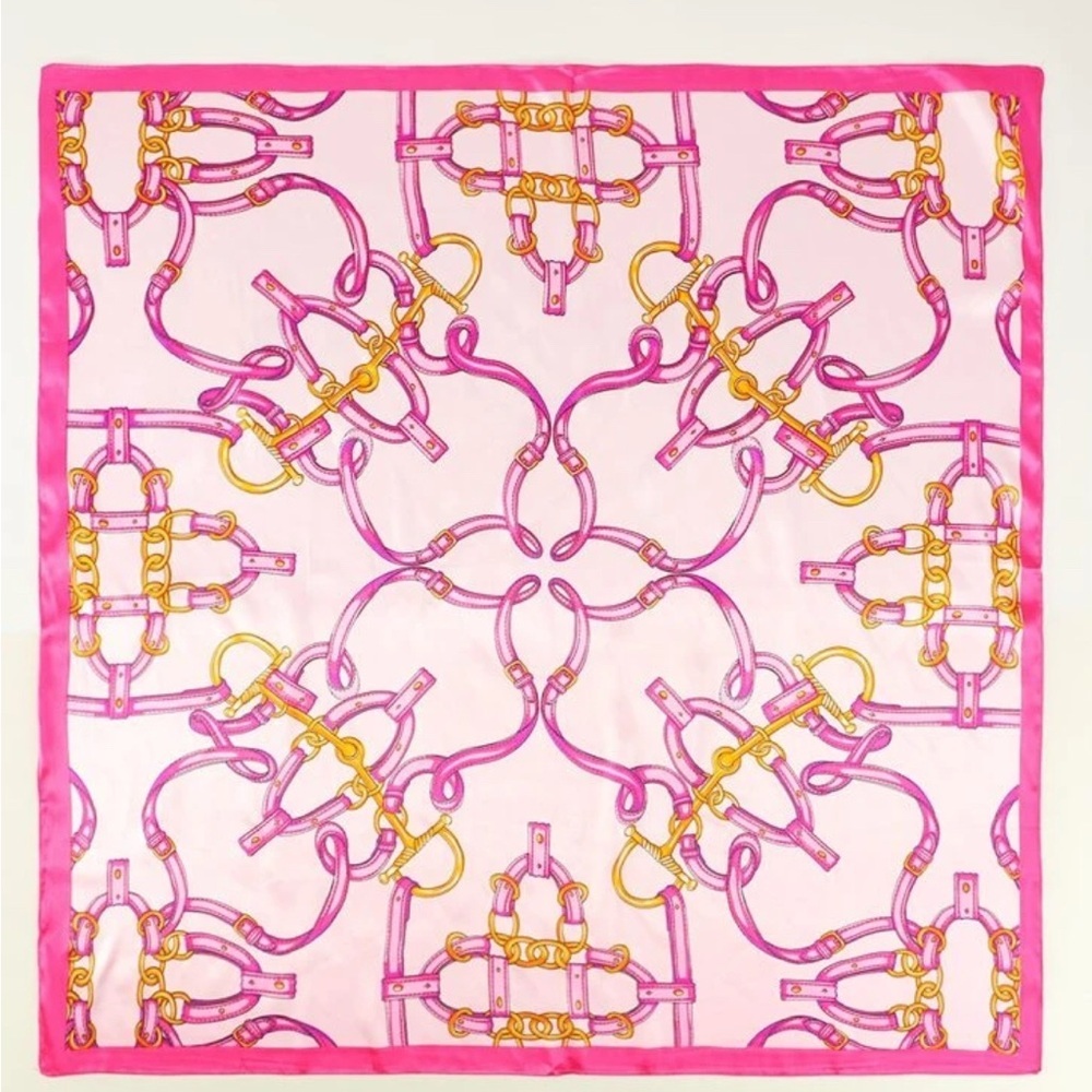 Pink and Gold Women's Scarf - Picture 5 of 6